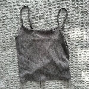 ✨5 for $25✨ American Eagle Outfitters Gray Ribbed Spaghetti Strap Cami